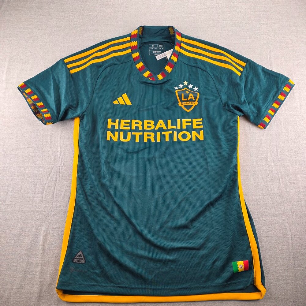 Adidas MLS LA Galaxy 2023/24 Authentic Away Green Match Jersey (Medium) HI1875